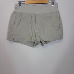 Athleta Trekkie North Nylon Cream Shorts 4